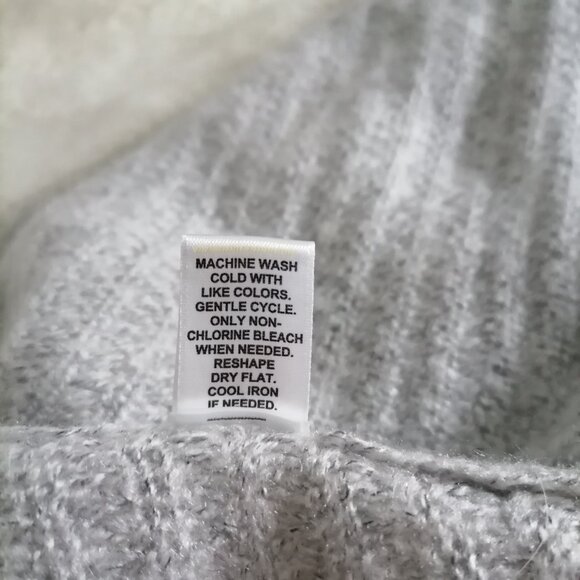 Cato Est. 1946 Gray White Cable Knit Open Duster Cardigan Sweater Size 14/16 - Picture 7 of 7